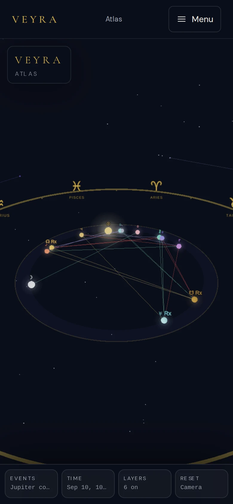 Mobile Atlas with a touch-friendly planetary view and compact controls.